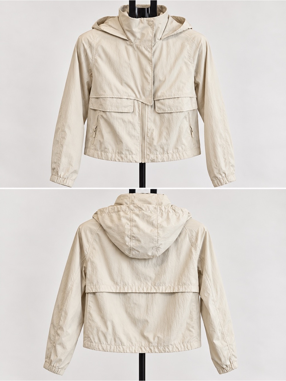 Lululemon Ivory Hooded Lightweight Utility Jacket